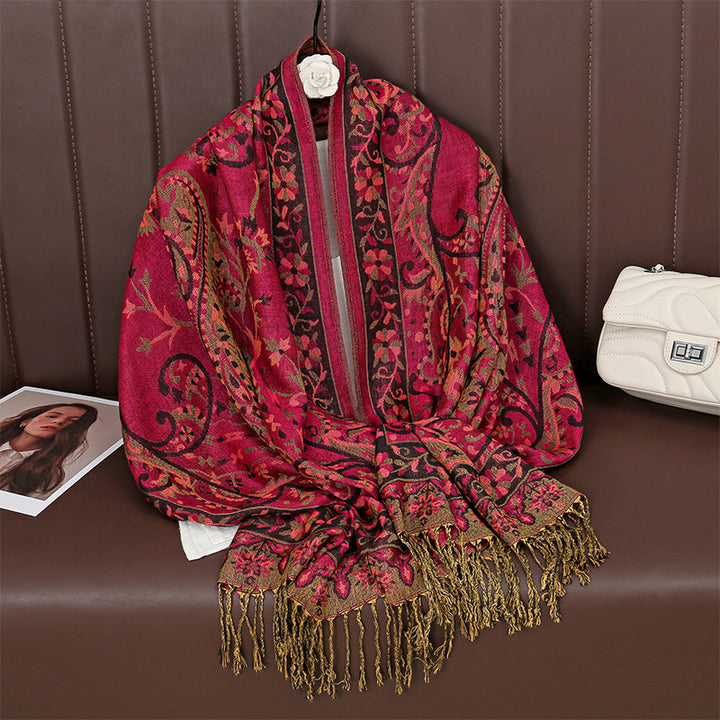 Elegante Stola mit Jacquard-Muster