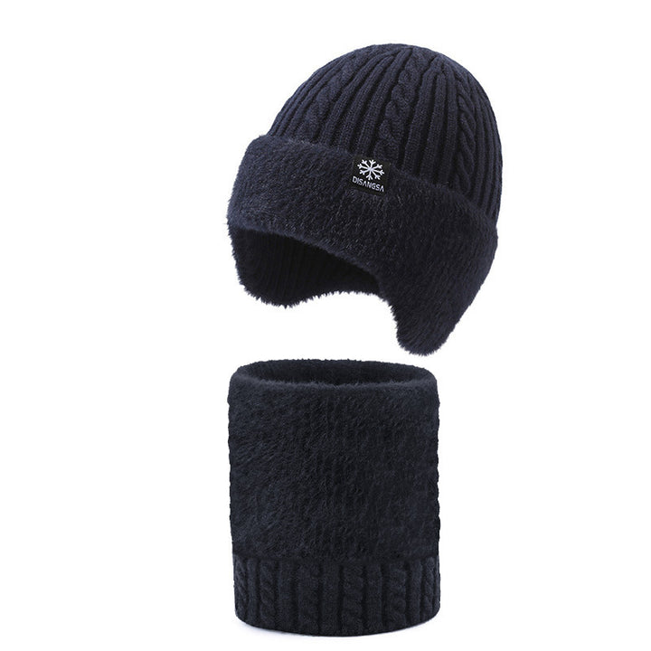 Winter-Set: Strickmütze und Schal, gefüttert