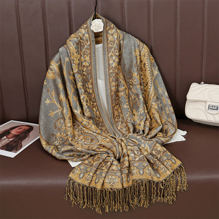 Elegante Stola mit Jacquard-Muster