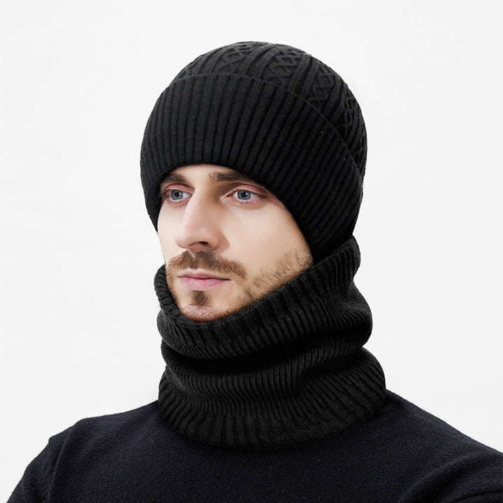 Strickmütze und Halswärmer Set, Einheitsgröße