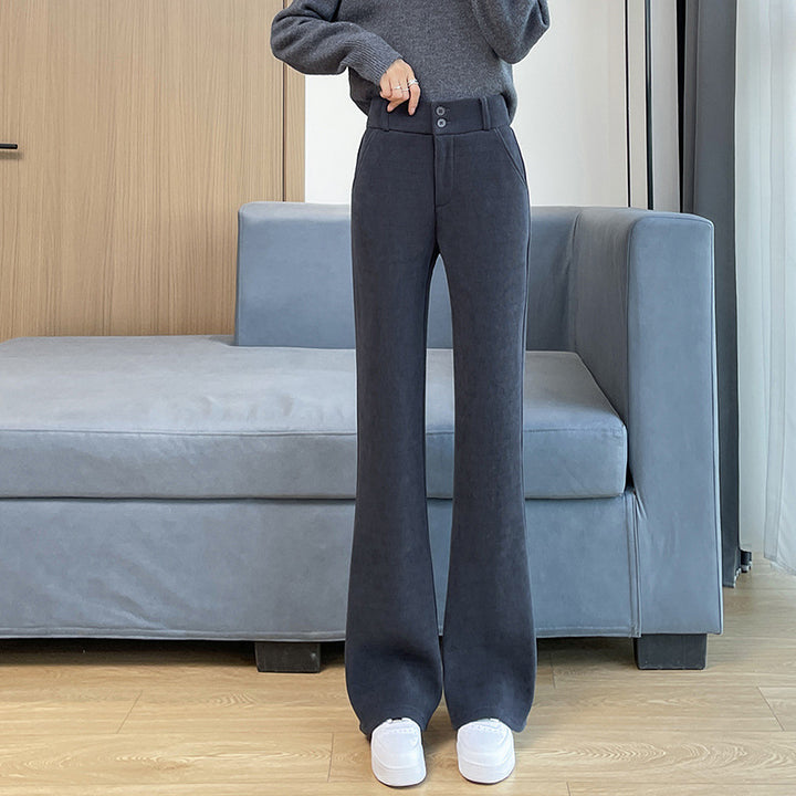 Damen-Cordhose mit leichtem Schlag, gefüttert