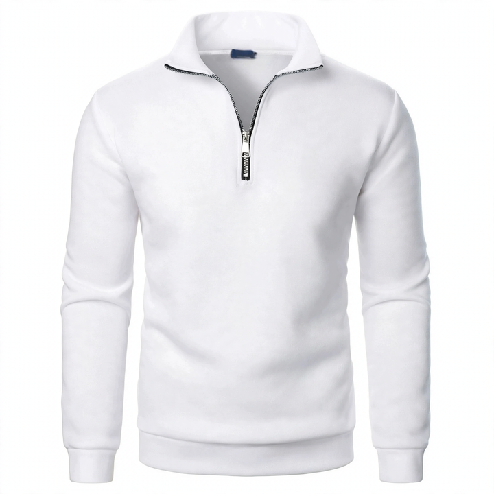 Herren-Sweatshirt mit Stehkragen und Reißverschluss