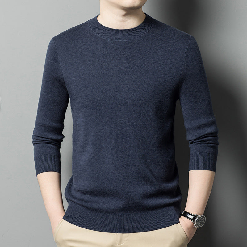 Herren-Wollpullover, Rundhalsausschnitt, maschinenwaschbar