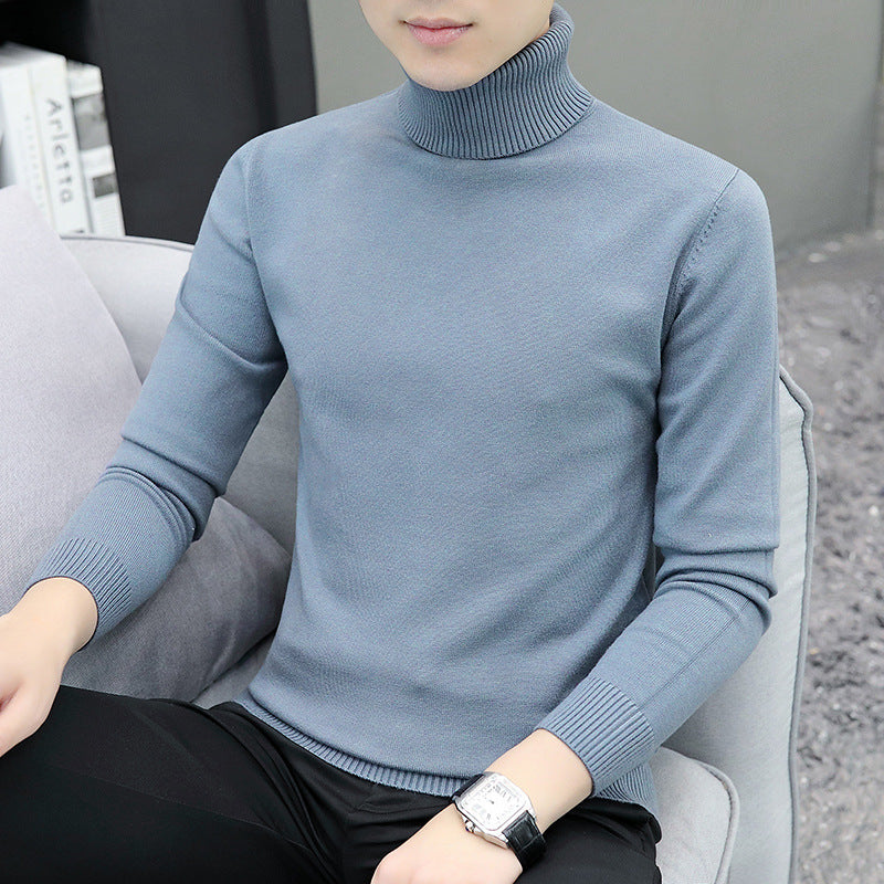 Herren-Rollkragenpullover, langärmelig, schmal geschnitten
