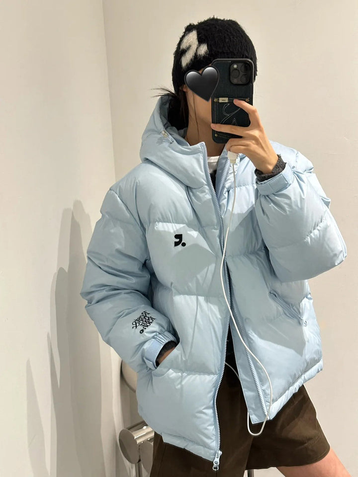 Damen Daunenjacke, Weißenten-Daunenfüllung, Koreanischer Stil