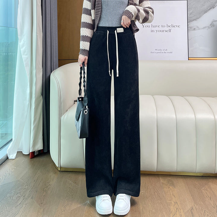 Schmale Chenille-Kordhose für Damen