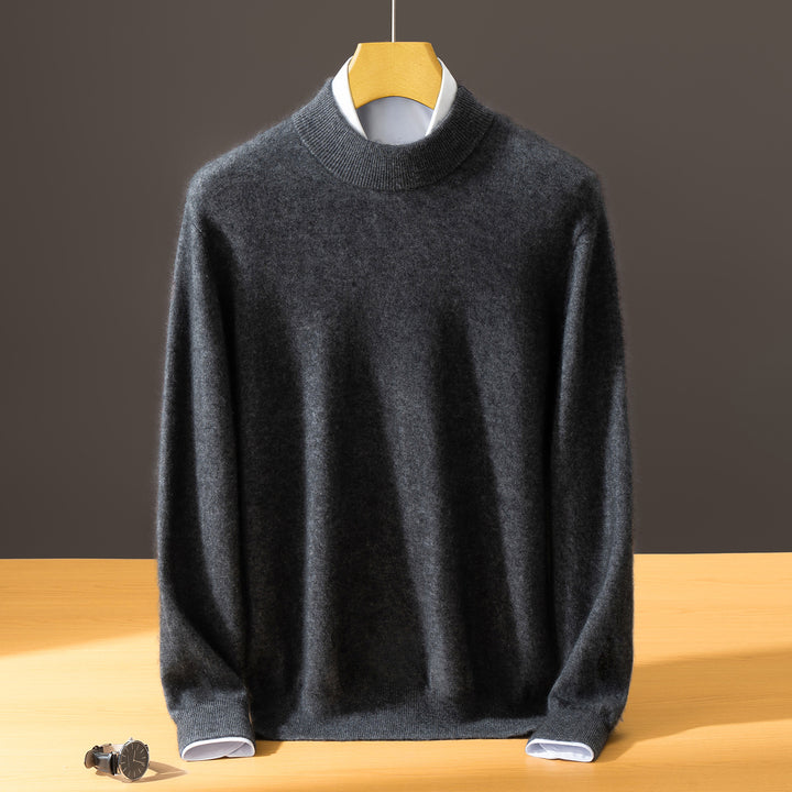 Herren-Kaschmirpullover, Rundhalsausschnitt, Business-Casual
