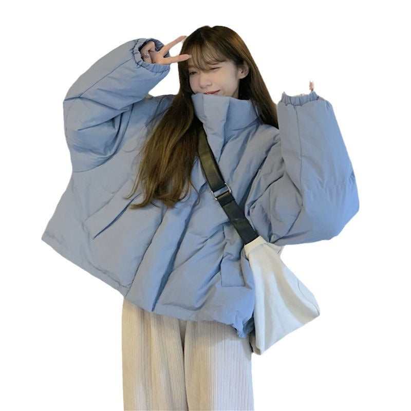 Kurze, gefütterte Damen-Steppjacke, lockerer Schnitt