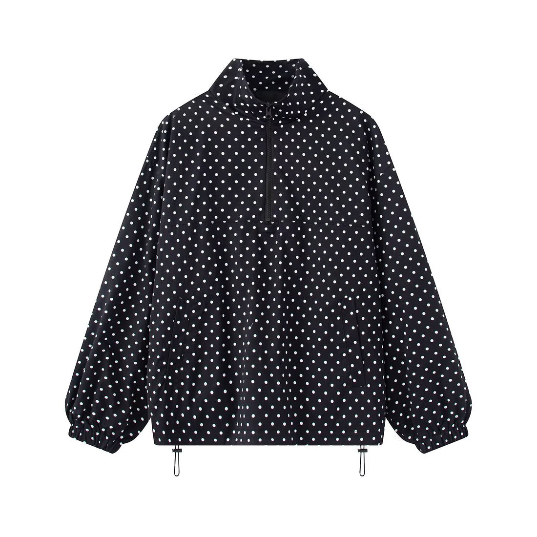 Unisex-Sweatshirt mit Stehkragen und Punktemuster