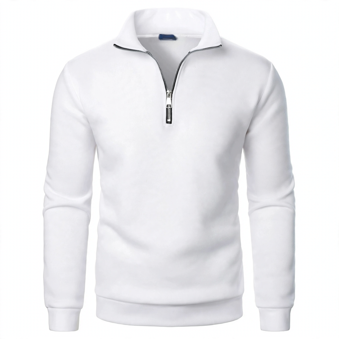 Herren-Sweatshirt mit Stehkragen und Reißverschluss