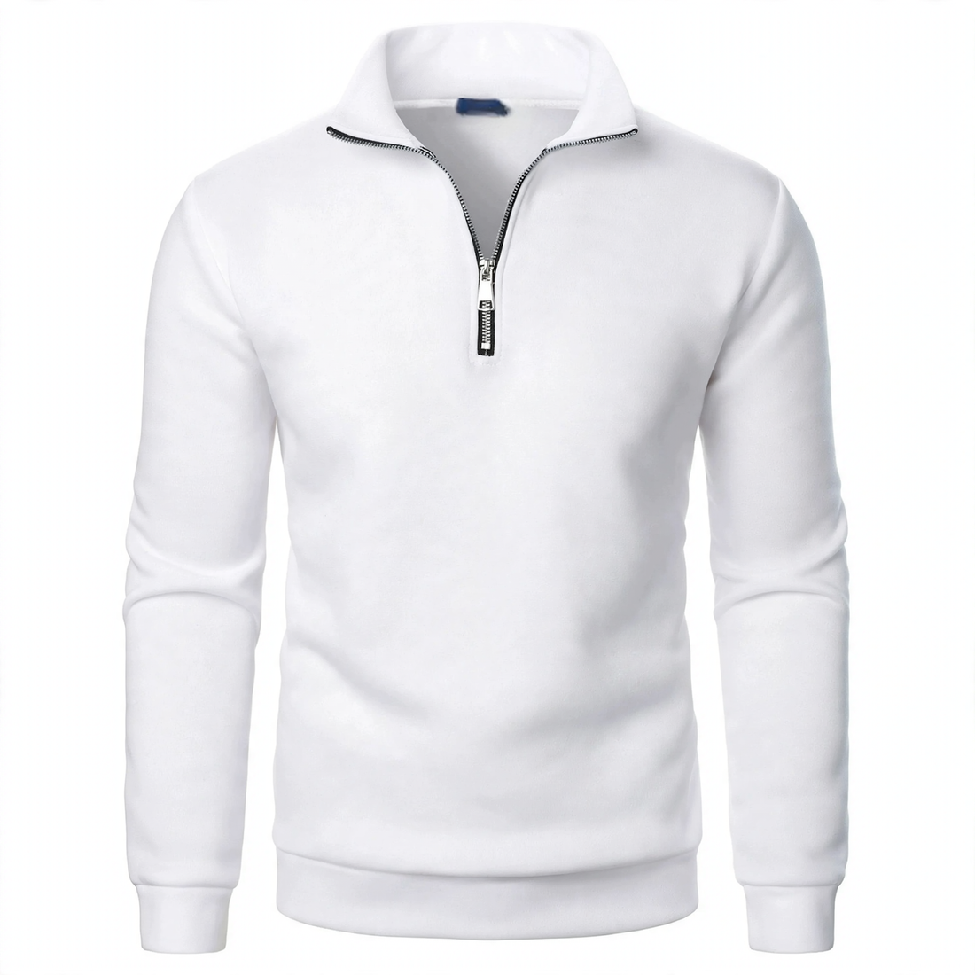 Herren-Sweatshirt mit Stehkragen und Reißverschluss