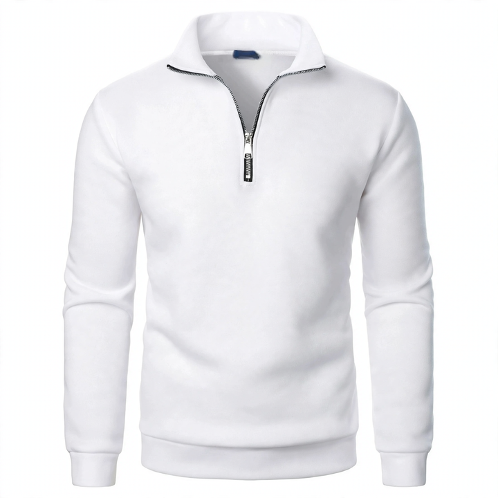 Herren-Sweatshirt mit Stehkragen und Reißverschluss