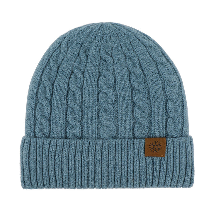 Gefütterte Strickmütze mit Umschlag, Winter