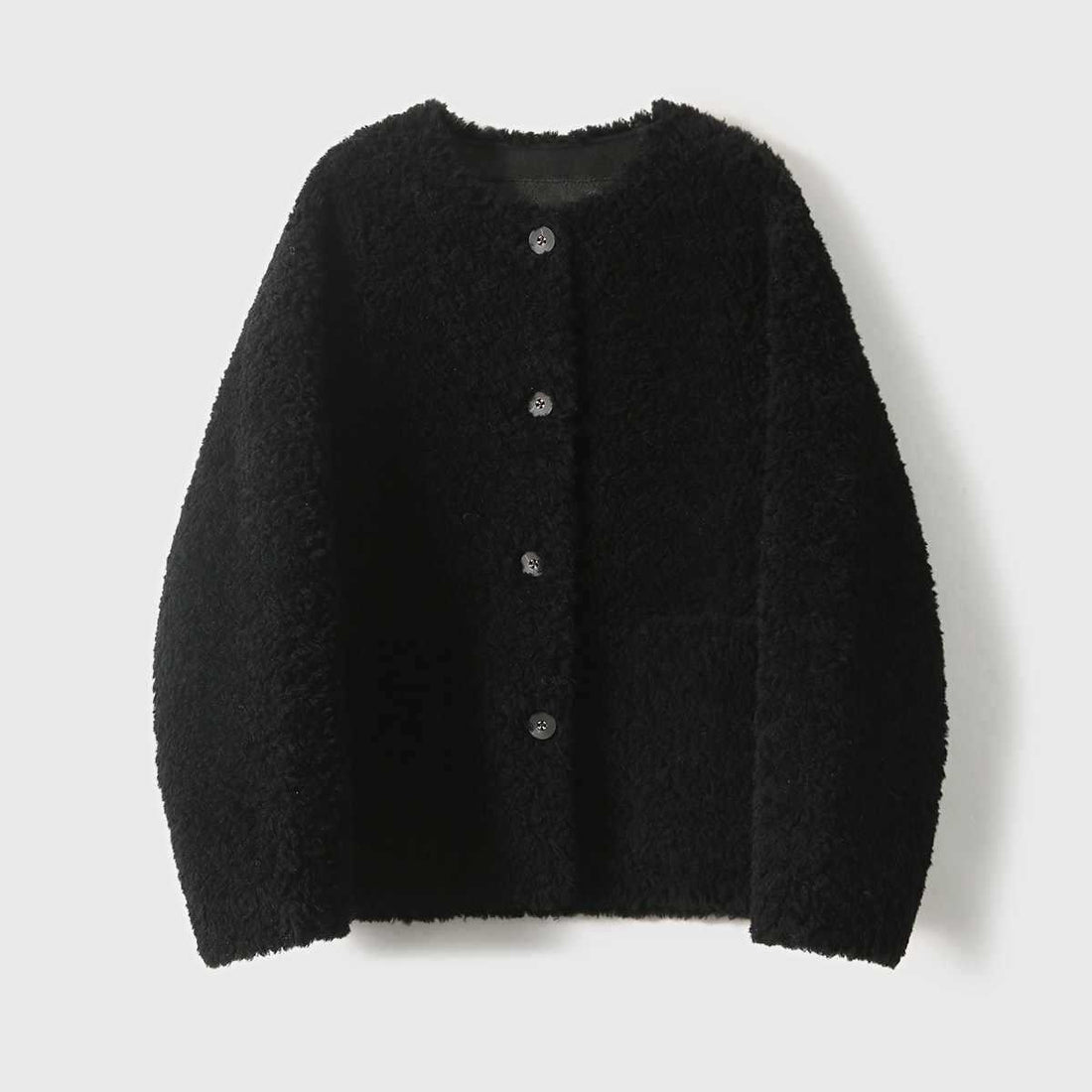 Damen-Lammfellimitat-Mantel, Winter