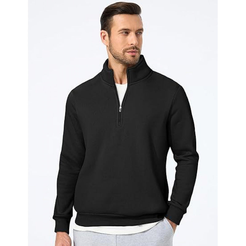 Herren Sweatshirt mit Stehkragen und Reißverschluss