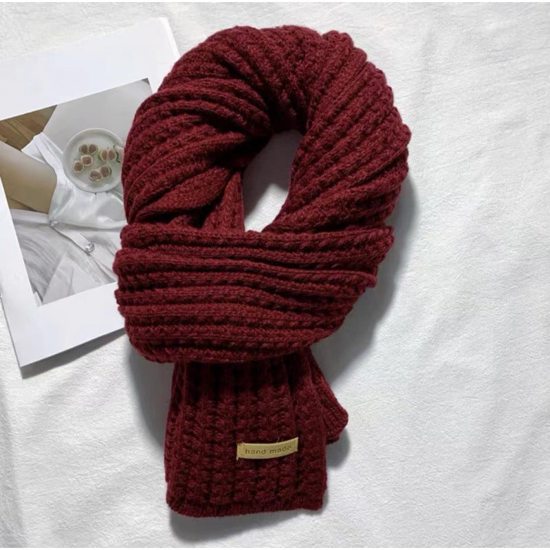 Einfarbiger Strickschal für Damen und Herren