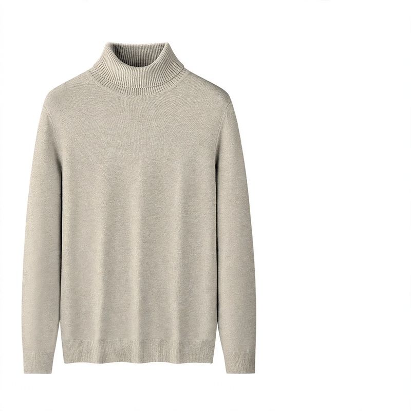 Hochwertiger Herren-Rollkragenpullover aus Modal-Wollmischung