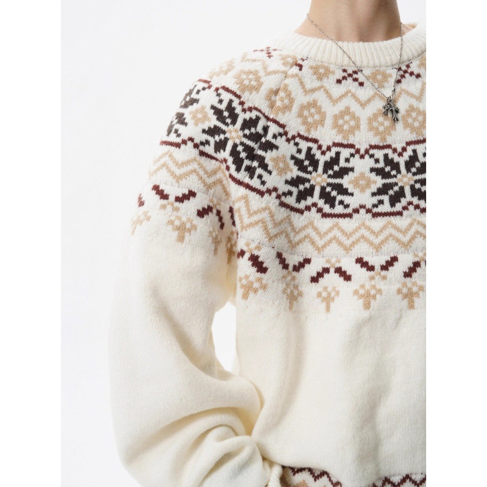 Fair Isle Strickpullover für Herren, weihnachtliches Design