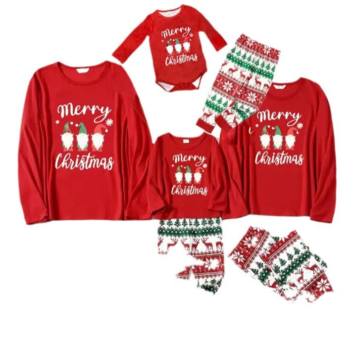 Weihnachts-Familien-Schlafanzug mit Rentier-Motiv