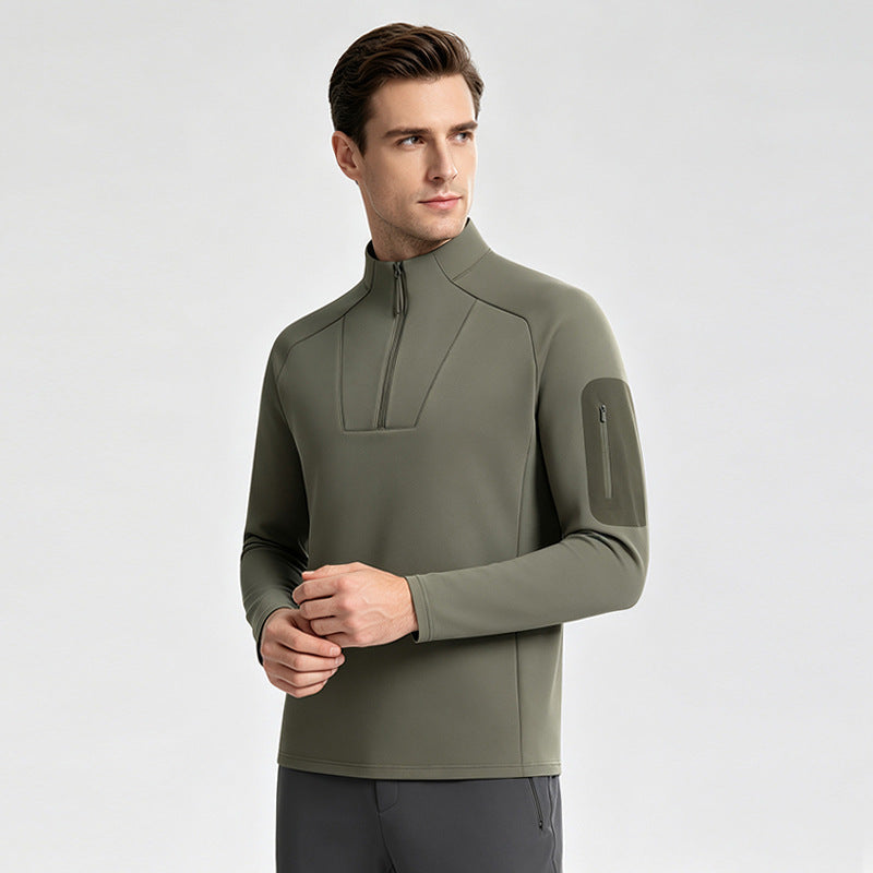 Herren-Sweatshirt mit Reißverschluss und Stehkragen