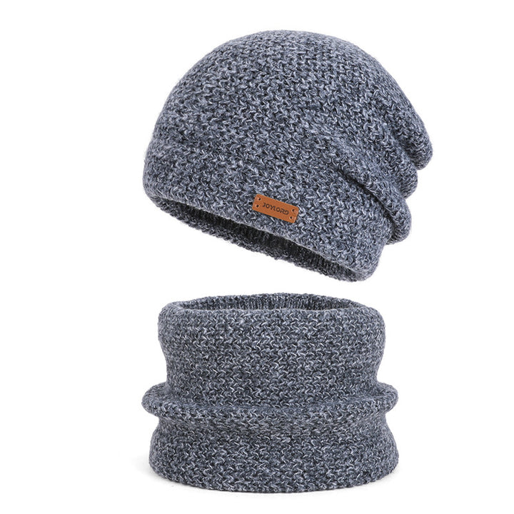 Damen-Winterset: Strickmütze und Schal mit Futter