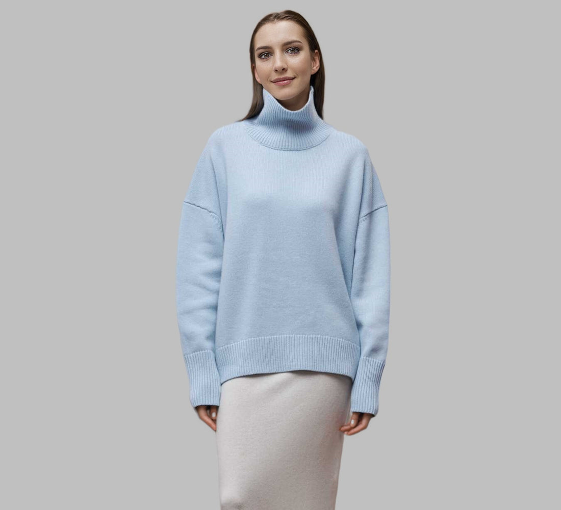 Lockerer Rollkragenpullover in klassischem Design