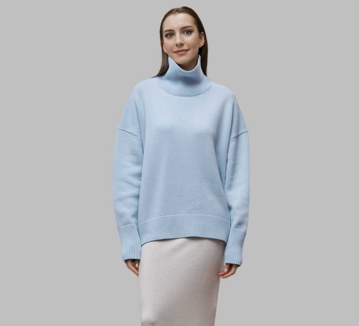 Lockerer Rollkragenpullover in klassischem Design