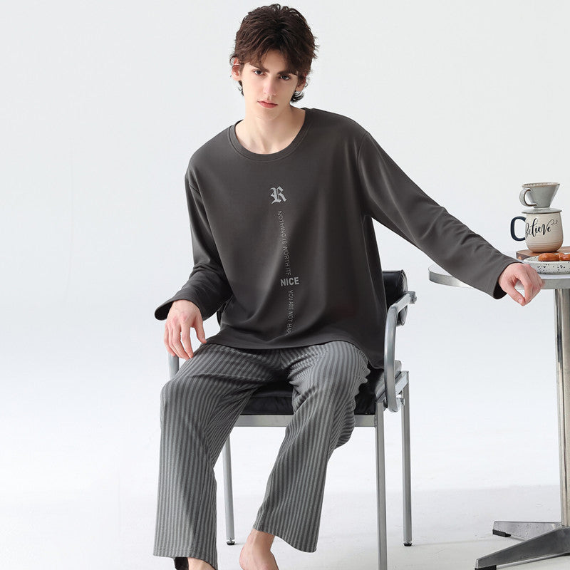 Herren-Pyjama-Set aus 100% Baumwolle, kariert