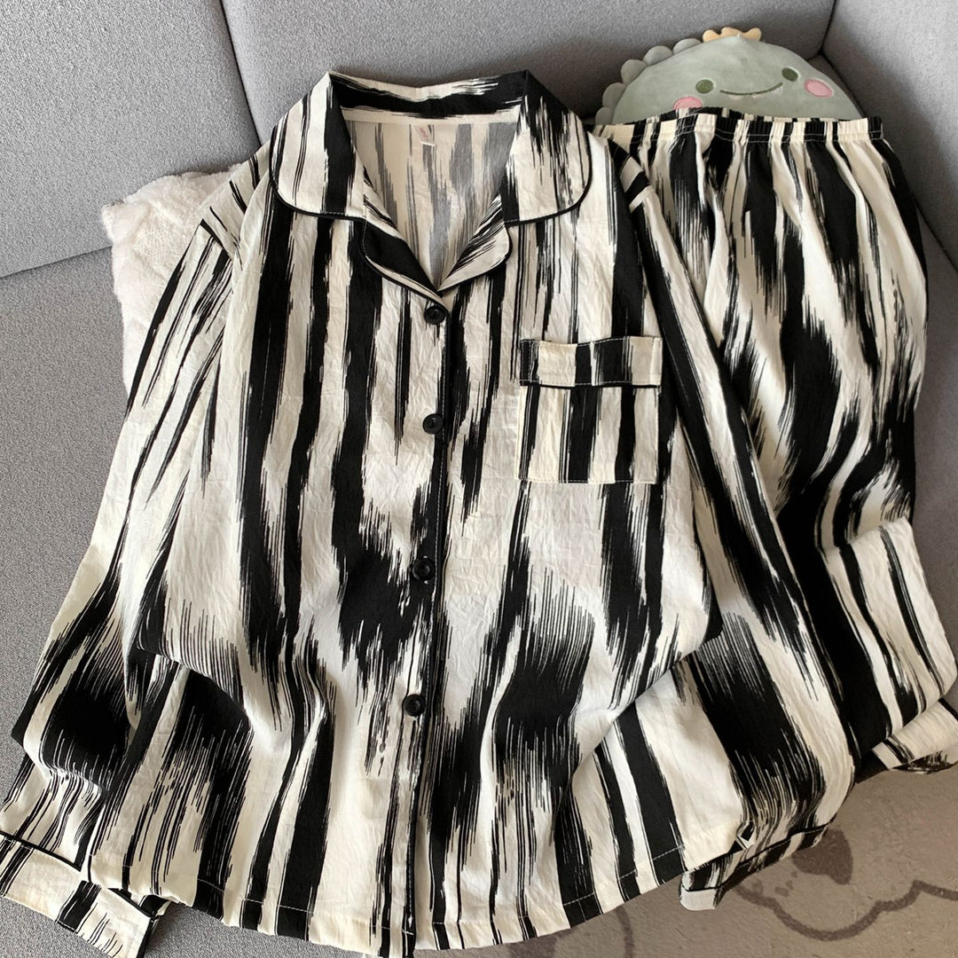 Herren-Pyjama-Set aus Baumwollmusselin, atmungsaktiv