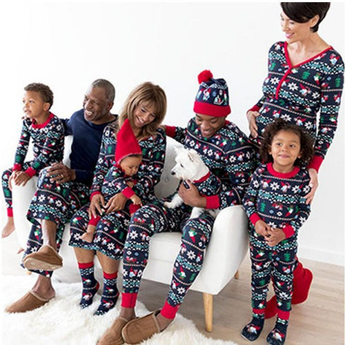Weihnachts-Familien-Schlafanzug-Set