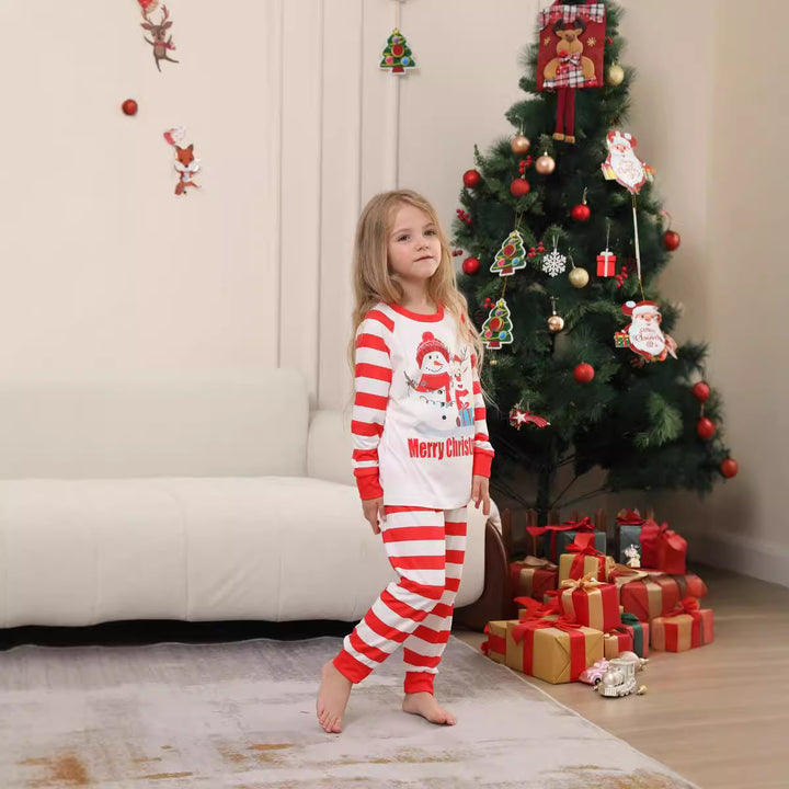 Weihnachtliches Familien-Schlafanzug-Set