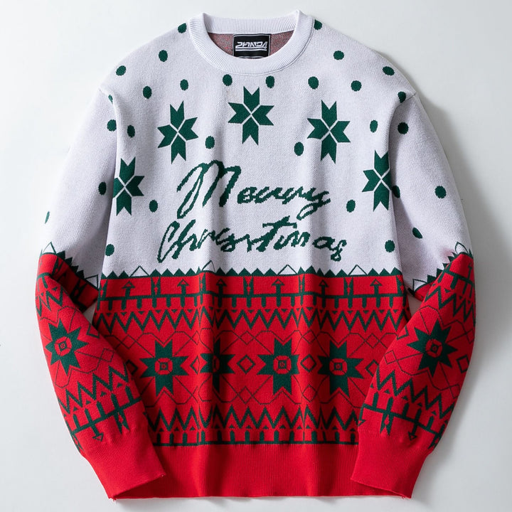 Retro-Strickpullover für Herren, festliches Jacquard-Design