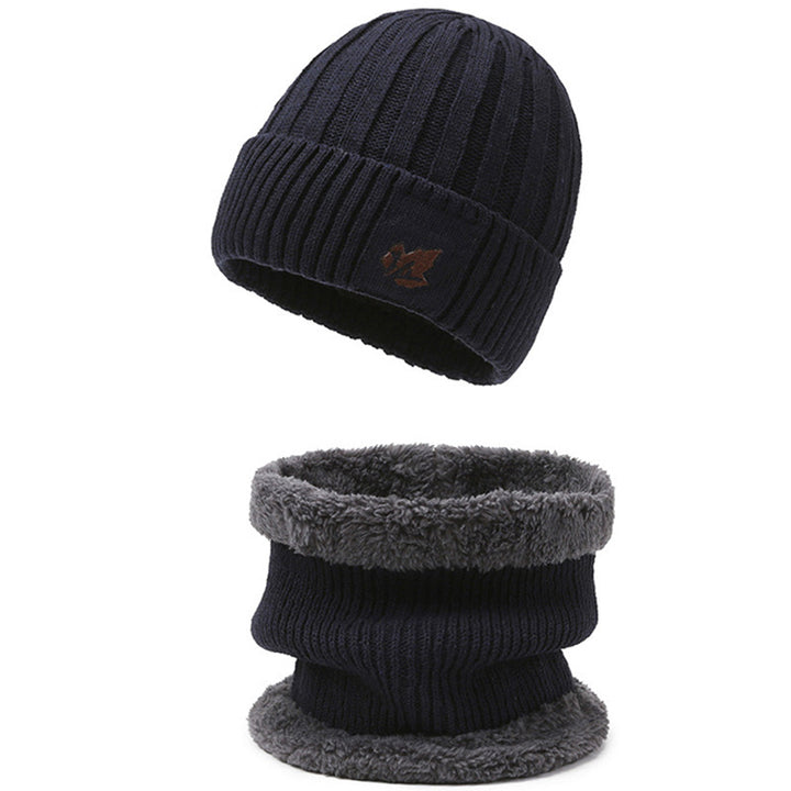 Strickmütze und Nackenschutz Set, gefüttert, für Herren