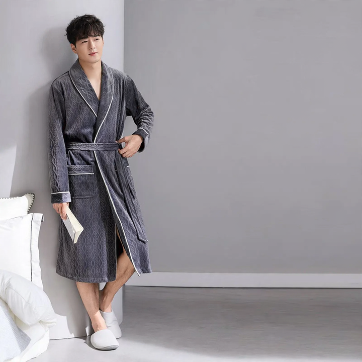 Warmer Herren-Pyjama aus Flanell für den Winter