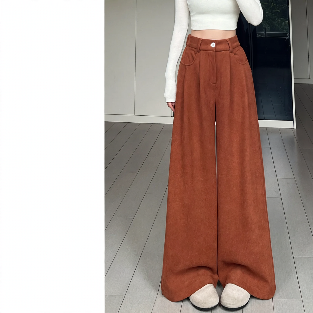 Kord-Hosen mit hohem Bund für Damen