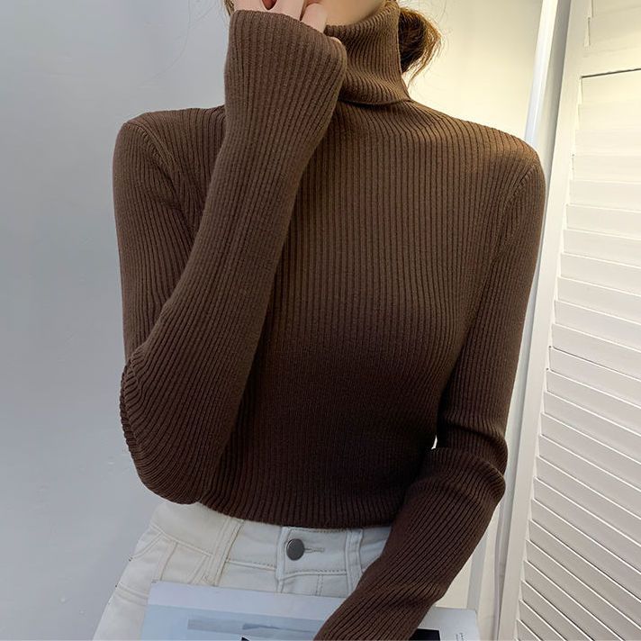 Damen-Rollkragenpullover, körpernah, große Größen