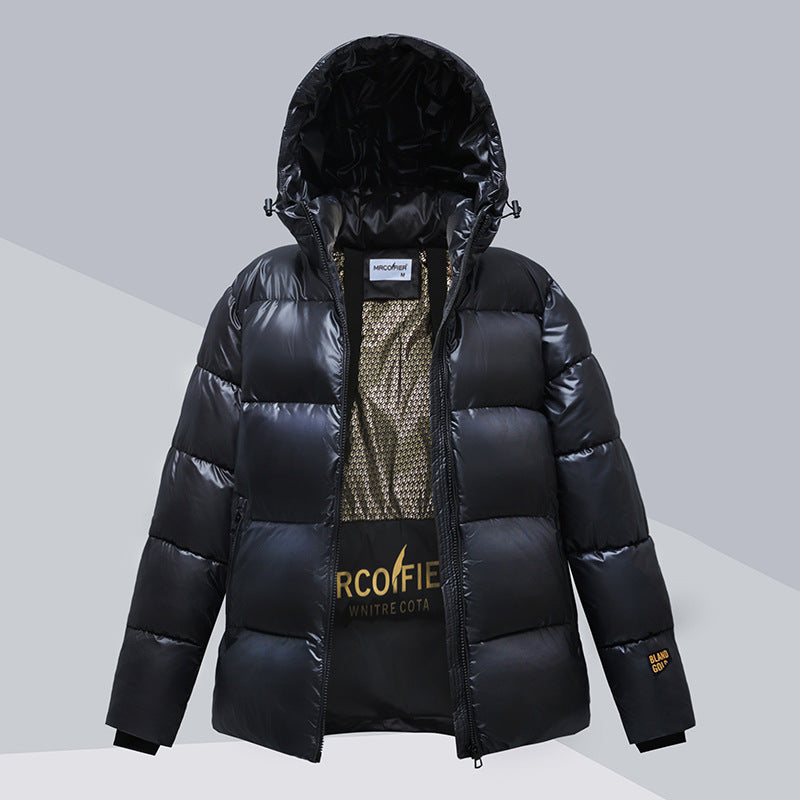 Unisex Winterjacke mit Kapuze, wattiert