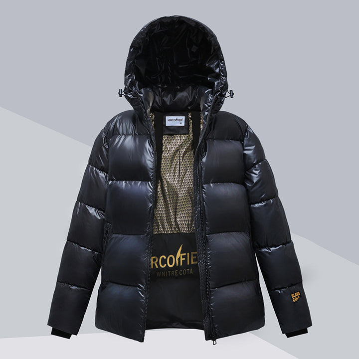 Unisex Winterjacke mit Kapuze, wattiert
