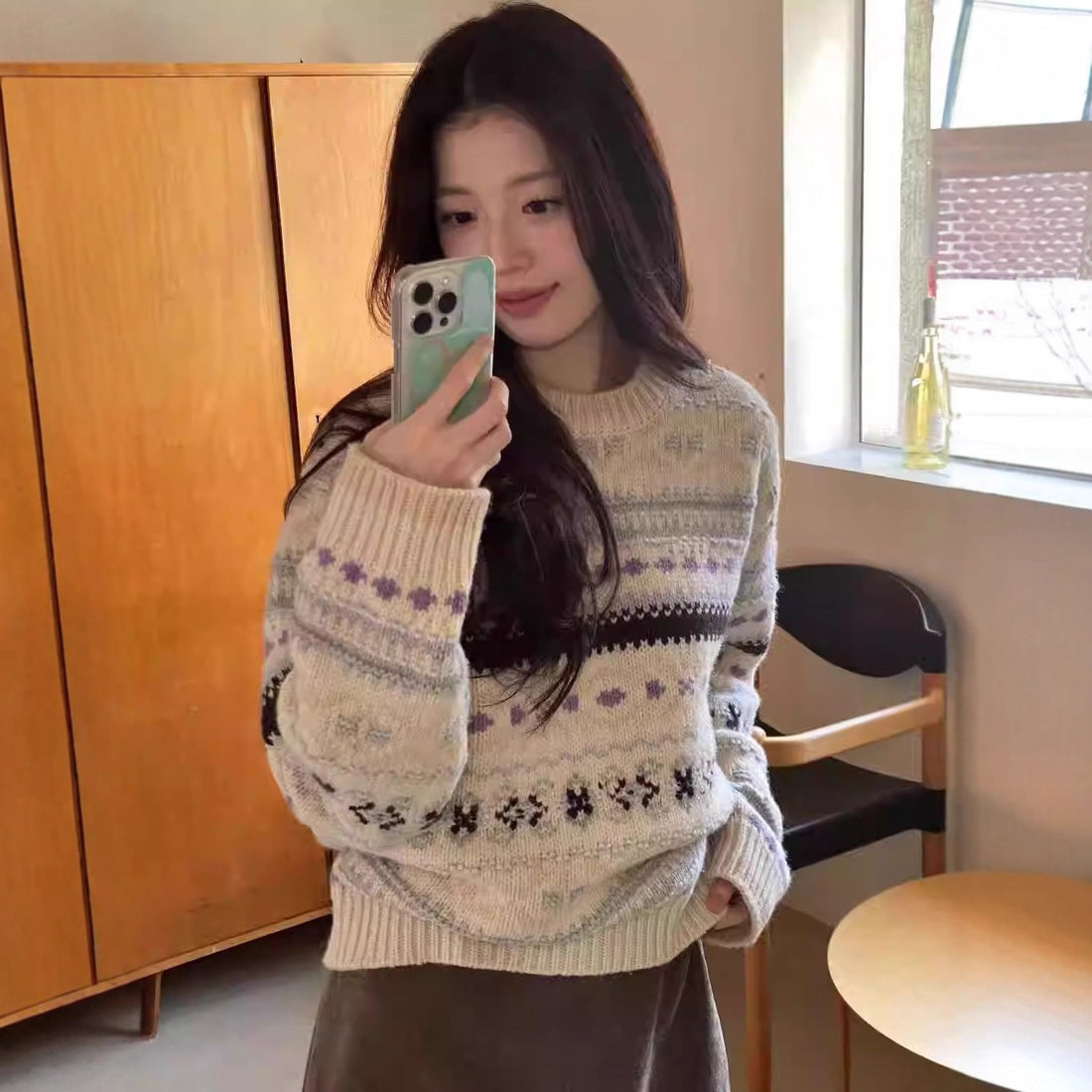 Damen-Strickpullover im koreanischen Stil
