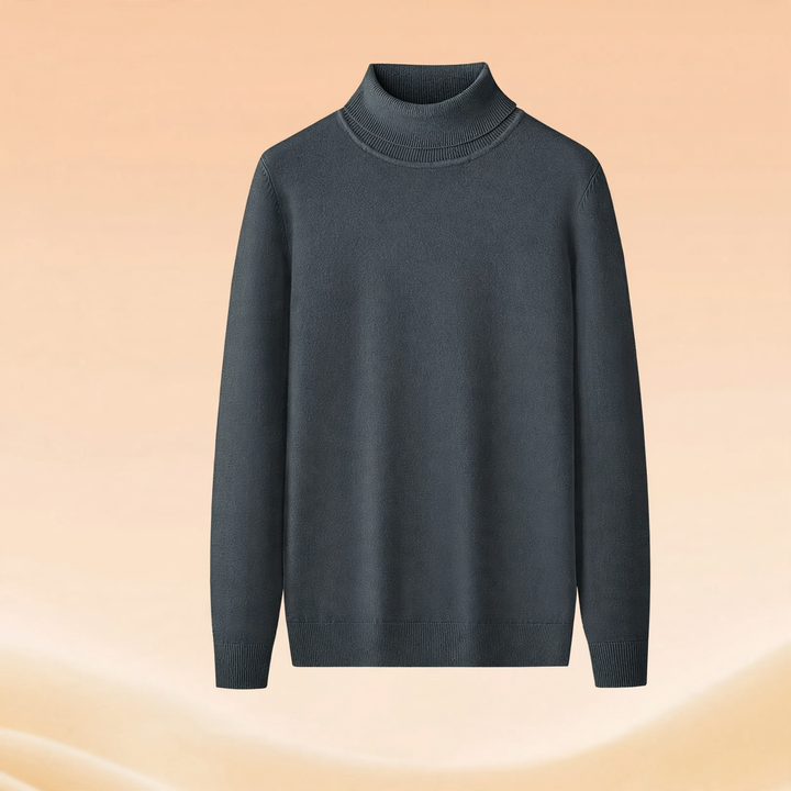 Warmer Herren-Rollkragenpullover, gefüttert