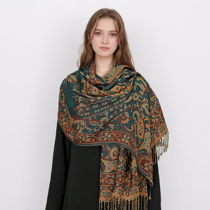 Elegante Stola mit Jacquard-Muster
