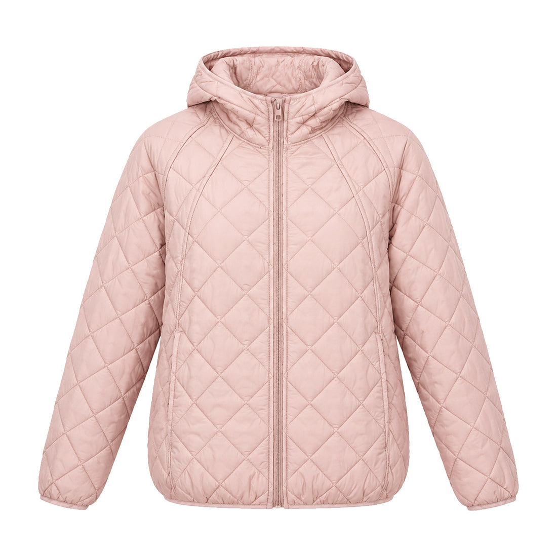 Leichte Damen-Steppjacke mit Kapuze, locker geschnitten