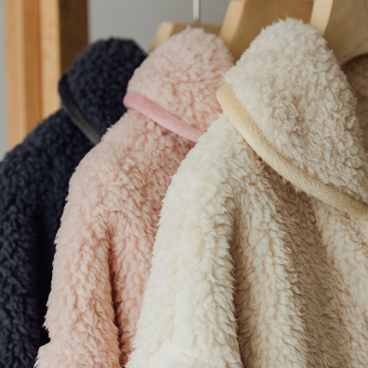Herren-Schlafanzug, Lammfleece-Imitat, Winter