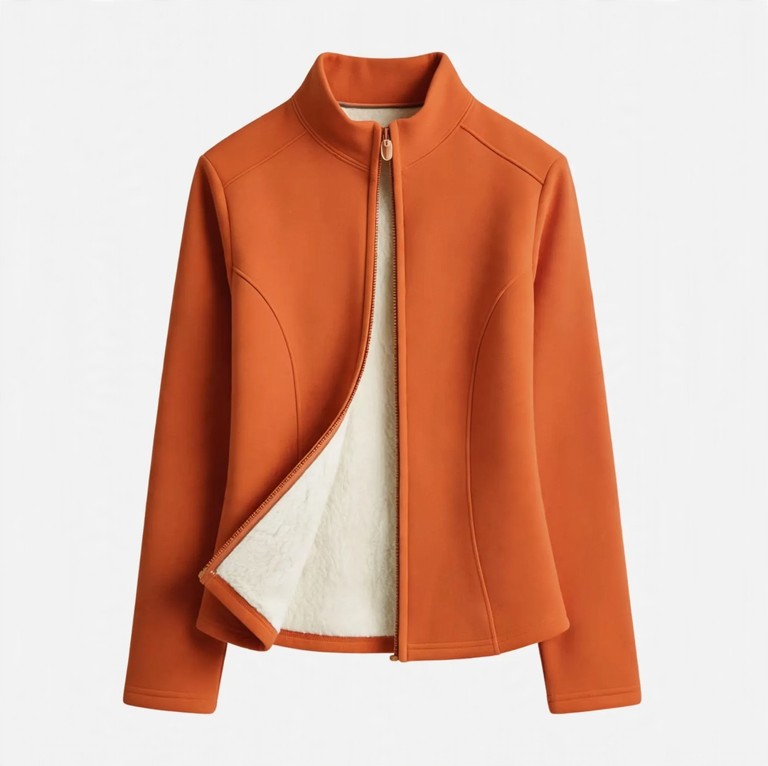 Gefütterte Sportjacke mit Reißverschluss