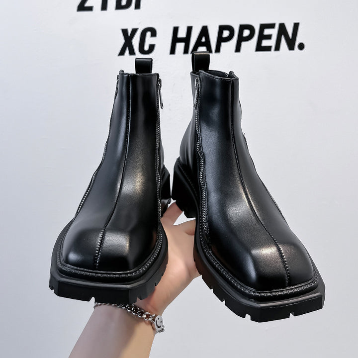 Herren-Chelsea-Stiefel mit Reißverschluss, 4512-A