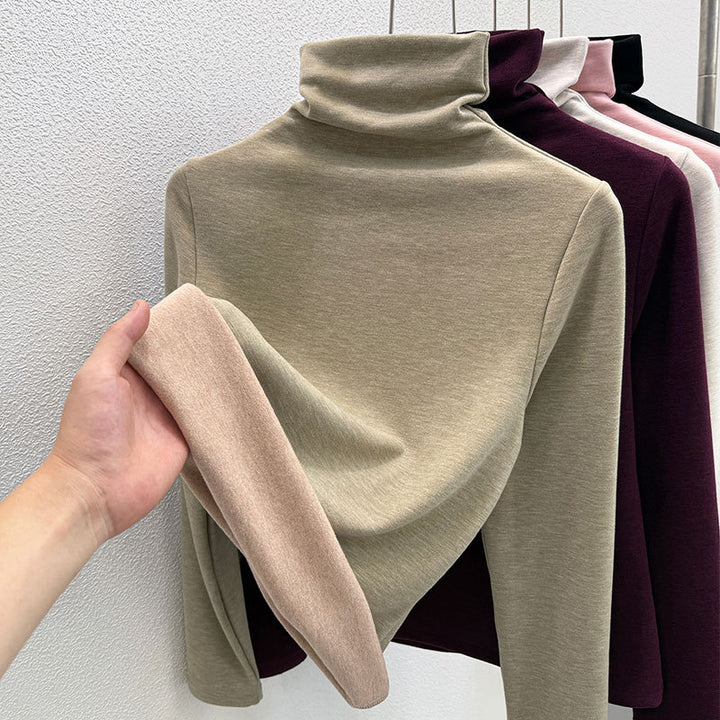 Damen-Rollkragenpullover aus Wollmischgewebe