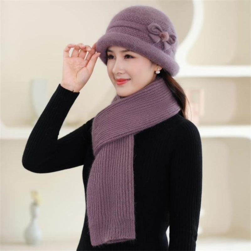 Strickmütze mit Schal und Handschuhen, Damen, Winter