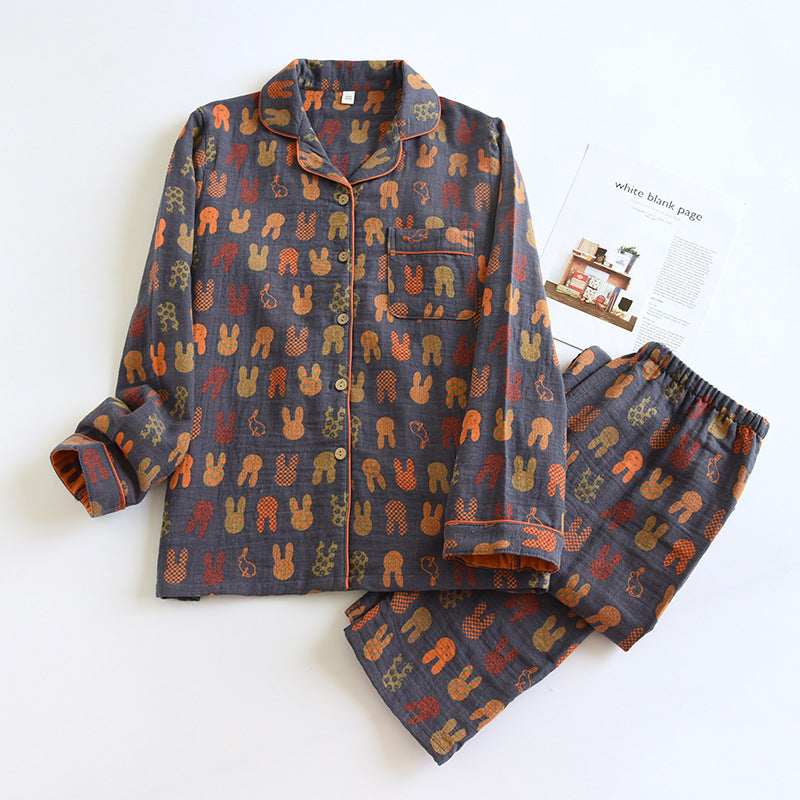Atmungsaktives Jacquard-Baumwoll-Set für Damen