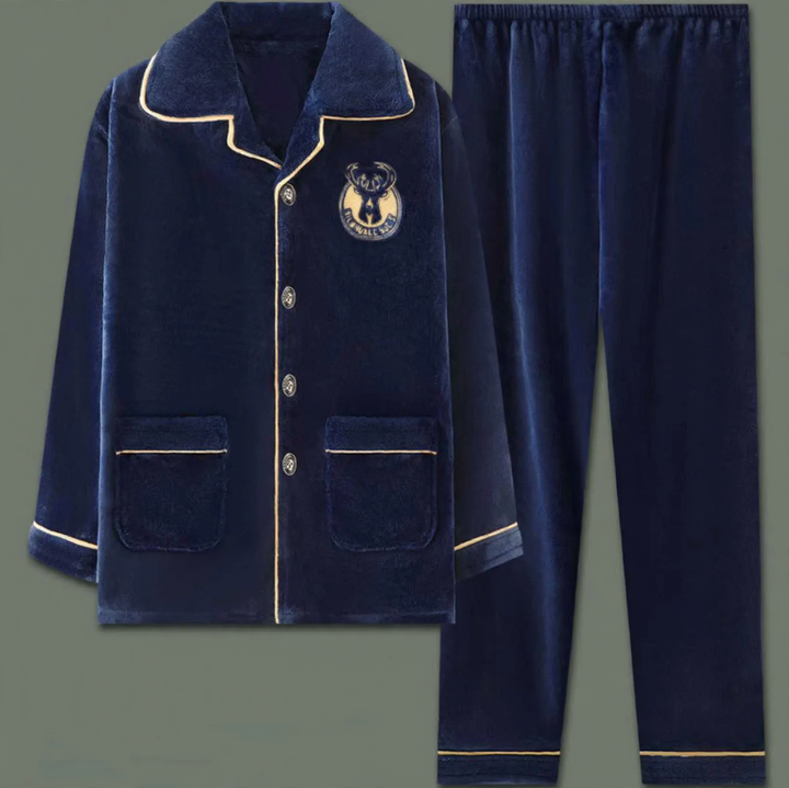 Herren-Hausanzug, Flanell, warm gefüttert, Winter