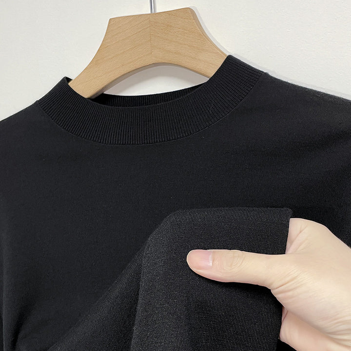 Maschinenwaschbares Langarm-Shirt aus Schurwolle